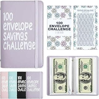100 Days Money Saving Challenge Coin Envelope Budgetstorage Book, Money Saving Binder, Easy and Fun Way to Save $10,000 or $5,050, Money Saving Challenge with Family, Friends, Bestie