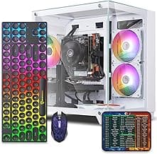 Prebuilt Gaming PC Desktop Computer,Intel Core i7 Desktop,Operating at A Frequency of 3.4-3.9 GHz,RX590 Graphics Card with 8GB GDDR5 Video Memory,16GB RAM, 512GB SSD,WiFi 5.0,RGB Fan x4