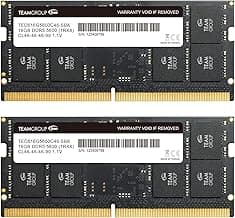 TEAMGROUP Elite SODIMM DDR5 32GB (2x16GB) 5600Mhz (PC5-44800) CL46 Non-ECC Unbuffered 1.1V 262 Pin Laptop Memory Module Ram - TED532G5600C46ADC-S01