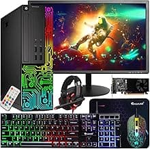 Dell Gaming OptiPlex Desktop RGB Computer PC, Intel Core i7, GeForce GT 1030 2GB GDDR5, 16GB RAM, 512GB SSD, 24 Inch HDMI Monitor, Keyboard Mouse and Headset, WiFi, Windows 11 Pro (Renewed)