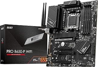 MSI PRO B650-P WiFi ProSeries Motherboard (AMD AM5, ATX, DDR5, PCIe 4.0, M.2, SATA 6Gb/s, USB 3.2 Gen 2, HDMI/DP, Wi-Fi 6E, AMD Ryzen 7000 Series Desktop Processors) (Renewed)
