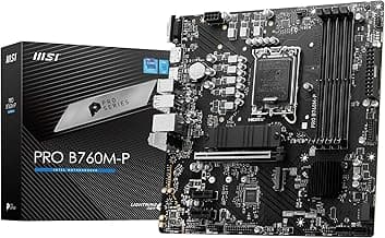 PRO B760M-P Motherboard, Micro-ATX - Supports Intel 14th, 13th & 12th Gen Core Processors, LGA 1700 - DDR5 Memory Boost 6800+MHz/OC, PCIe 4.0 x16 Slot, M.2 Gen4 Slots