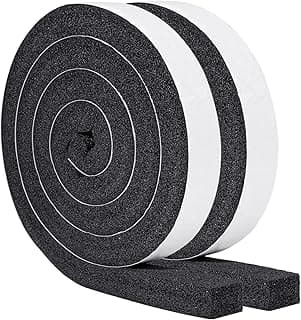 Yotache Air Conditioner Window Seal Kit - 1"x1" High Resilience Weather Stripping Foam Tape for AC Windows & Door Insulation, Noise Reducing, Air Leak Proof, 13Ft Long (6.5Ft x 2 Rolls, Black)