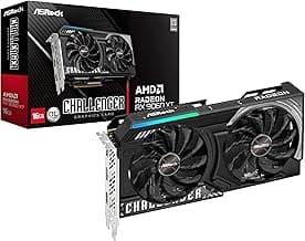 Radeon RX 9060 XT Challenger 16GB GDDR6 OC Graphics Card | 3300 MHz Boost | Dual Fan | 0dB Cooling | Metal Backplate | PCIe 5.0 | DisplayPort 2.1a, HDMI 2.1b