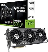 ASUS TUF GeForce RTX™ 5060 Ti 8GB GDDR7 OC Edition Graphics Card, NVIDIA, Desktop (PCIe® 5.0, HDMI®/DP 2.1, 3.1-Slot, Military-Grade Components, Protective PCB Coating, Axial-tech Fans)