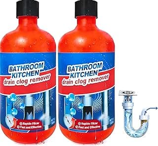 Drain Clog Remover, Drain Clog Dissolver, Opener-Cleaner, Toilet Clog Remover-Professional Strength Liquid Pipe Build Up Remover (2 pcs)