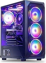 MXZ Gaming Desktop Computer, AMD Ryzen 5 5500, RTX 3060,16GB DDR4, 6RGB Fans, Win 11 Pro Ready, Gamer Desktop Computer(R5 5500| RTX3060)