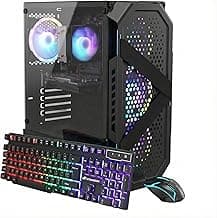 STGAubron Gaming PC Desktop Computer, Intel Core i7-6700 up to 4.0G, GeForce RTX 3060 12G, 32GB DDR4, 1TB SSD, WiFi 6, BT 5.0, RGB Fan x4, Windows 11 Home