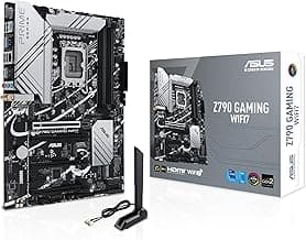 ASUS Z790 GAMING WIFI7 (LGA 1700) ATX motherboard with PCIe 5.0, three M.2 slots, 14+1 DrMOS, DDR5, Realtek 1Gb LAN, HDMI TM, USB 3.2 Gen 2x2 Type-C, front USB 3.2 Gen 1 Type-C, Thunderbolt, Aura Sync