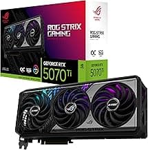 ASUS ROG Strix GeForce RTX 5070 Ti OC Edition 16GB GDDR7 Graphics Card, NVIDIA (PCIe 5.0, HDMI/DP 2.1, 3.2-Slot, Axial-tech Fans, MaxContact Design with Vapor Chamber, Phase-Change GPU Thermal Pad)