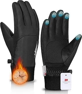 Snow Winter Gloves with Waterproof/Touchscreen/Thermal Warm, Glove for Cold Weather Running, Cycling, Ski, Women Men