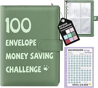 100 Envelopes Money Saving Challenge Binder, A5 Savings Challenges Book with Envelopes & Reusable Tracker, Binder - Save $5050 in Fun & Motivating Way, Christmas Gifts for Teen, Mon Thanksgiving gifts