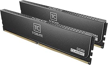 TEAMGROUP T-Create Expert Overclocking 10L DDR5 32GB Kit (2 x 16GB) 6000MHz (PC5-48000) CL38-46-46-76 Intel XMP 3.0 & AMD Expo Compatible Desktop Memory Module Ram Black - CTCED532G6000HC38GDC01
