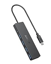 Anker USB C Hub 4 Ports, Multiple USB 3.0 Hub with 5Gbps Data Transfer, Extender for Type C Port Laptop, PC, Desktop and More (0.7 ft USB-C Connector, Charging Not Supported)
