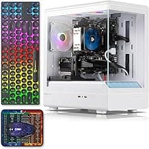 Prebuilt Gaming PC Desktop Computer,Intel Core i7 up to 3.9GHz,RX590 GDDR5 Graphics Card with 8GB Video Memory,16GB RAM, 512GB SSD,Windows11 Home,WiFi 5.0,RGB Fan x4