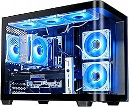 Gaming PC Desktop Core I9-14900HX, GeForce RTX 5060 Ti 8G, 16G DDR5 RAM, 1TB NVME SSD, WiFi 6, 4K 8K High-End Prebuilt PC Computer Tower for Streaming, Video Editing & Workstation Use (Black)