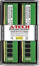 A-Tech 32GB (2x16GB) DDR4 2400 MHz UDIMM PC4-19200 (PC4-2400T) CL17 DIMM 2Rx8 Non-ECC Desktop RAM Memory Modules
