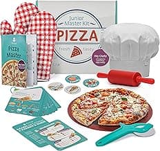 Tovla Jr. Ultimate Real Pizza Cooking Kit for Kids – Fun DIY Baking Set, STEM Activity for Ages 4+, Visual Learning Pizza Tools, Great Gift for Young Chefs