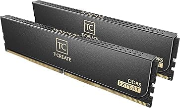 TEAMGROUP T-Create Expert CL30 Overclocking 10L DDR5 32GB Kit (2 x 16GB) 6000MHz (PC5-48000) Intel XMP 3.0 & AMD EXPO Compatible Desktop Memory Module Ram Black - CTCED532G6000HC30DC01