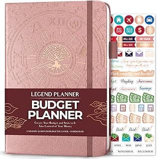 Legend Budget Planner– Deluxe Financial Planner Organizer & Budget Book Money Planner Account Book & Expense Tracker Notebook Journal for Household Monthly Budgeting & Personal Finance–Rose Gold Foil