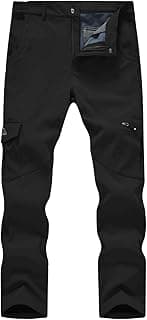 Men's Waterproof Snow Pants Ski Snowboard Hiking Softshell Fleece Insulated Winter Pants