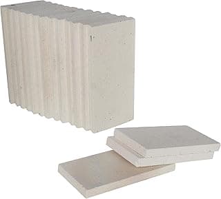 SIMOND STORE Insulating Fire Brick - 0.75" x 4.5" x 9" - 2500F Rated - Fire Bricks for Wood Stove Fireplace Fire Pit Kiln Pottery Forge Pizza Ovens Jewelry Soldering Casting - Pack of 16