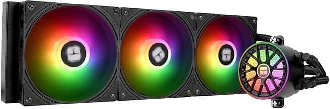 Thermalright Aqua Elite 360 V6 ARGB Black CPU Liquid Cooler, 360 Cooling Row Size,3x120mm Water Radiator,AMD: AM4/AM5,Intel LGA115X/1200/2011/1700/1851, AIO CPU Cooler
