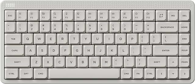 NuPhy Node75 Wireless Mechanical Keyboard, 75% Hot Swappable Custom Low Profile Keyboard, 84 Keys Computer Gaming Keyboards, Supports Touch Gestures, PBT Keycaps, RGB Backlit, Bluetooth/2.4GHz/USB-C