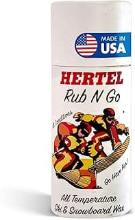 Rub N Go All Temperature Ski and Snowboard Wax - Long Lasting, Easy to Apply Ski & Snowboard Wax, All Weather Conditions (70g) not a hot wax, no tools required. Up to 8 applications per stick.