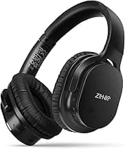 ZIHNIC Bluetooth 5.3 Noise Cancelling Headphones, Over-Ear Wireless Headset with 60H Playtime,Low Latency Game Mode, Lightweight, Deep Bass Hi-Fi Sound for Travel, Home, Office - Black