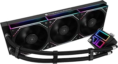 Thermalright Frozen Infinity 360 Black CPU Water Cooler,360 Aio CPU Cooler, Triple TL-M12 PWM Fans,Infinity Mirror CPU Cooler,for AMD/AM4/AM5,Intel LGA1851/1700/1150/1151/2011