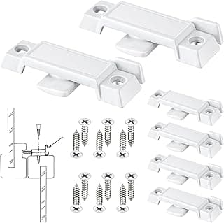 Saillong Replacement Sash Lock Compatible with Prime-line F 2590 for Vertical & Horizontal Sliding Windows, 2-1/4” Mounting Hole Centers, Broken Sash Locks for Additional Home Security(White,6 Pack)