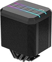 ALSEYE M90 CPU Cooler, Hidden Fan Designed Dual Tower Air-Cooled CPU Cooler with ARGB Light Effect Cover Compatible with Both Intel and AMD Platform, LGA1700 Supported (M90 Black)