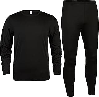Men's Thermal Base Layer Set, Ultra Soft, 2-Piece Moisture-Wicking Warm Underwear for Cold Weather