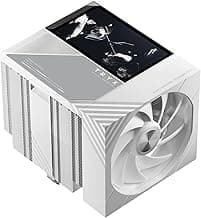 TRYX TURRIS 620 CPU Air Cooler White 5.0" IPS Customizable Screen 280w TDP Dual Tower White CPU Cooler Reflow Soldering with Display Powered by KANALI Rail-Mounted ROTA Intel LGA1851/1700 & AMD AM5