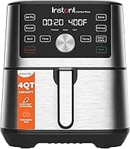 Instant Pot 4QT Vortex Plus 6-in-1 Mini Air Fryer, Custom Program Options, Crisps, Broils, Roasts, Dehydrates, Bakes, Reheats, 100+ In-App Recipes, Stainless Steel,4 Quarts