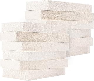 12 Pieces Insulating Fire Brick for Ovens, Kilns, Fireplaces, 9" x 4.5" x 1.25"