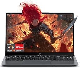 Laptop with AMD Ryzen 7000 Series Processor(Up to 4.3GHz),ΑMD Radeon Graphics,16GB DDR4 512GB NVMe SSD, Wi-Fi 6,Type-C,15.6" Full HD IPS Display,Windows 11 Computer for Vedio Editing