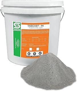 Castable Refractory Cement - 94% Alumina Dense - 44 Lbs 3270°F Rated High Temp Fireproof Castable Refractory Mortar for Foundry Furnace Forge Kiln Pizza Oven Stove Fireplace