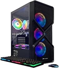 Gaming PC Computer Desktop, GeForce RTX 2060 Super 8G, Intel Core I7 8th up to 4.1GHz, 16G DDR4, 1T SSD, WiFi 6 & BT 5.2, RGB Fan x6, Windows 11 Home