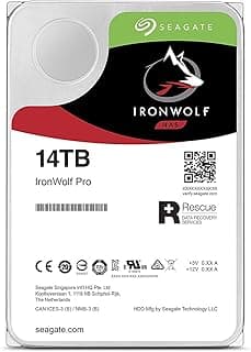 IronWolf Pro 14 TB NAS RAID Internal Hard Drive - 7,200 RPM SATA 6 Gb/s 3.5-inch (ST14000NE0008)
