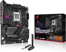 ASUS ROG Strix B650E-E Gaming WiFi AMD B650 AM5 Ryzen™ Desktop 9000 8000 & 7000 ATX Motherboard, 16+2 Power Stages, DDR5, 3X M.2 Slot, PCIe® 5.0, WiFi 6E, 2.5G LAN, USB 3.2 Gen 2x2 Type-C®, Aura Sync